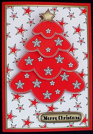 Red Multilayer Christmas Tree by Suzi Cooper