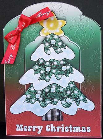 Oh Christmas Tree Scalloped Top Quick Card by Suzi Cooper