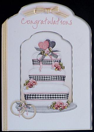 Wedding Cake Scalloped Top Quick Card by Suzi Cooper