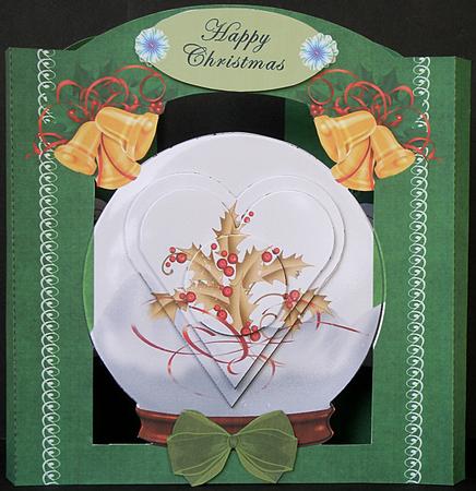 Mistletoe Globe Pyramage Back to Front Card Kit by Suzi Cooper