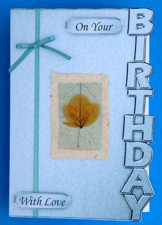 5 x 7 Elegant Metallic Birthday Shaped Card by Suzi Cooper