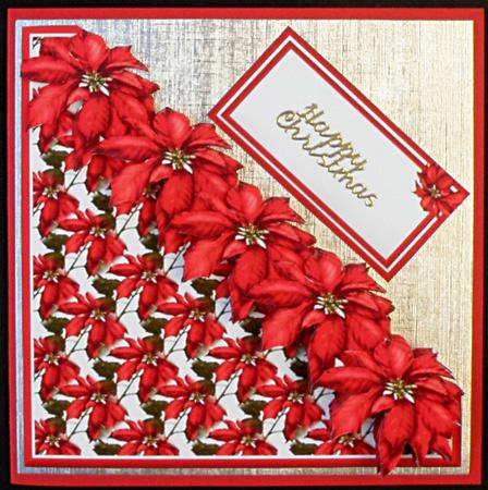 Poinsettia Cut Away Card & Decoupage by Suzi Cooper