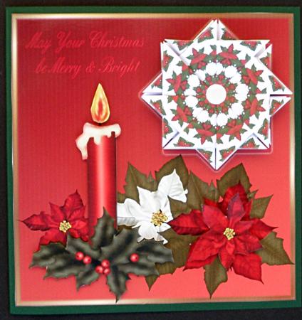 May All Your Christmas's Be Red - Card Front + Teabag Tiles by Suzi Cooper