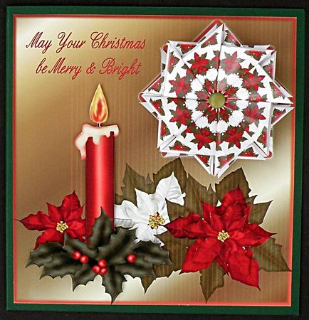 May All Your Christmas's Be Gold - Card Front + Teabag Tiles by Suzi Cooper
