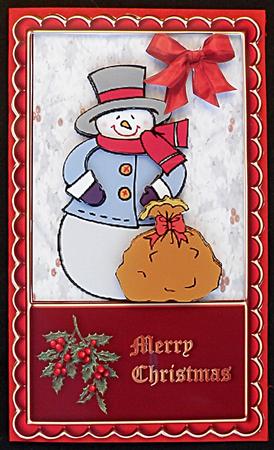 Snowman Christmas Frame, Red by Suzi Cooper