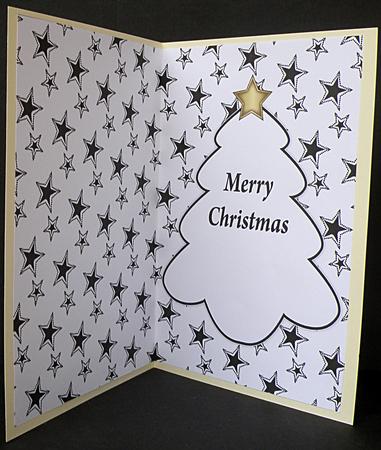 Christmas Tree Insert (black and White) by Suzi Cooper