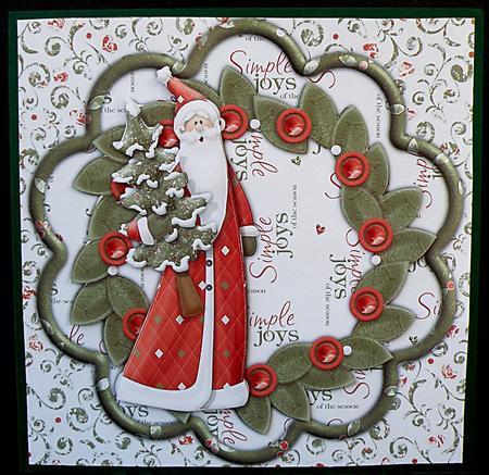 Simple Joys Santa Topper with Decoupage by Suzi Cooper