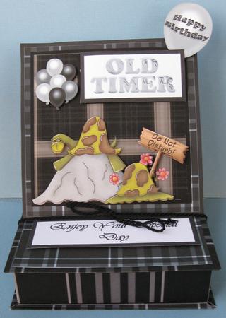 New Trinket Box Easel Card Kit - Old Timer by Suzi Cooper