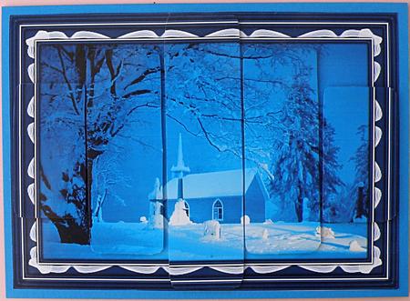 Winter Church Panel Card by Suzi Cooper