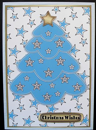 Light Blue Multilayer Christmas Tree by Suzi Cooper