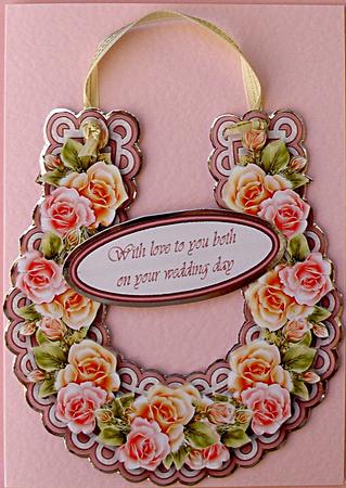 Illuminated Roses Wedding Horseshoe Topper or Keepsake by Suzi Cooper