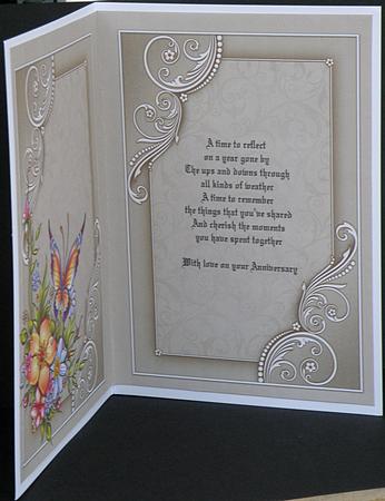 Flowers and Butterfli Insert by Suzi Cooper