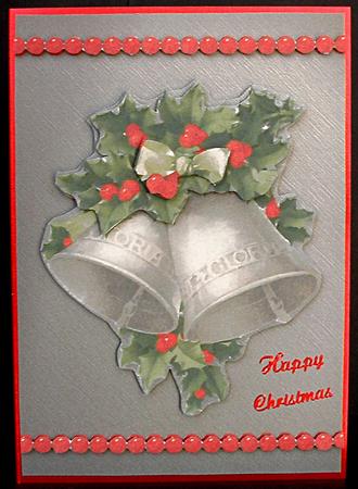 Bells & Holly Easy to Cut Decoupage by Suzi Cooper