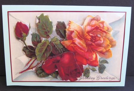 Red & Orange Roses Easy to Cut Decoupage by Suzi Cooper