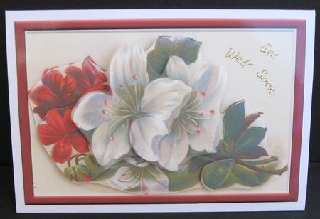 Red & White Flowers Easy to Cut Decoupage by Suzi Cooper