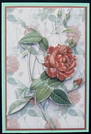 Red & White Roses Easy to Cut Decoupage by Suzi Cooper