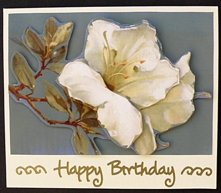 White Flower Easy to Cut Decoupage by Suzi Cooper