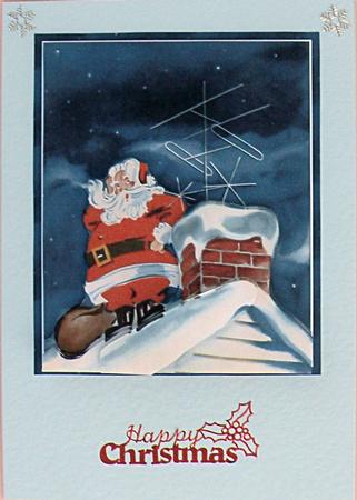 Santa on the Roof Easy to Cut Decoupage by Suzi Cooper