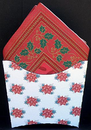 Poinsettias and Holly Open Top Box by Suzi Cooper