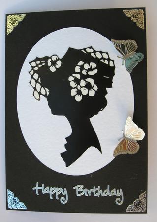 Beautiful Ladies Head Silhouettes by Suzi Cooper