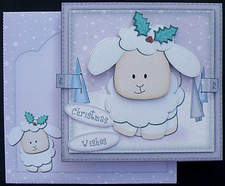 3D Merry Xmas to Ewe Animated Moveable Wobble Head Card Kit by Suzi Cooper