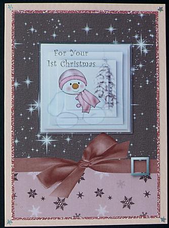 Snowman & Christmas Tree - 1st Christmas (girl) by Suzi Cooper