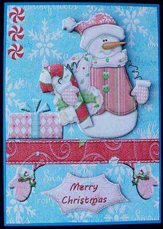 Snowflake Snowman with Decoupage by Suzi Cooper