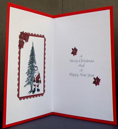 Santa and Poinsettias Insert by Suzi Cooper