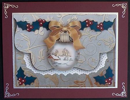 Village Snow Bauble Flap Decoupage Step by Step by Suzi Cooper