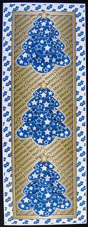 Christmas Trees Multipyramid (blue) by Suzi Cooper