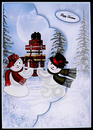 Christmas Snow Couple by Suzi Cooper