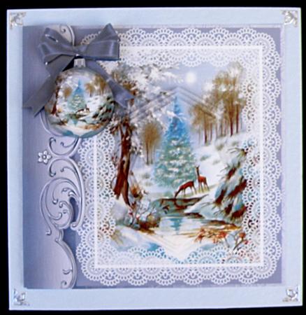 Christmas Scene the Deer Water Hole by Suzi Cooper