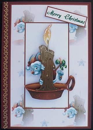 Cute Candle Santa Mouse by Suzi Cooper