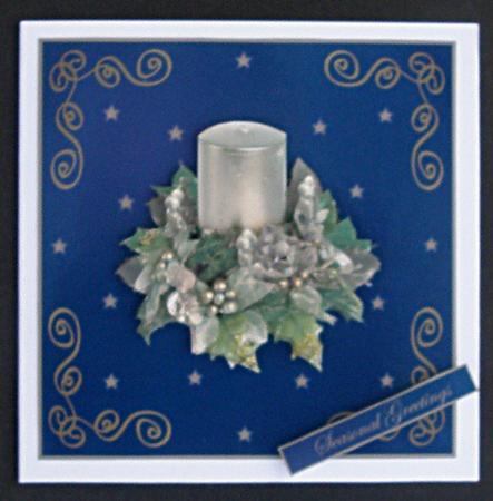 Silver Christmas Candle by Suzi Cooper