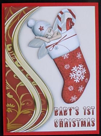Red & Gold Baby's First Christmas by Suzi Cooper