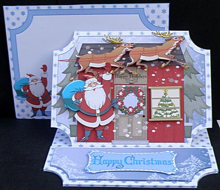 Christmas Santa & Rudolf Easel Card Kit by Suzi Cooper