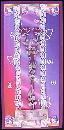 Dl Ribbon Centre Bow's Birthday by Suzi Cooper