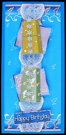 Dl Ribbon Centre Dolphins Birthday by Suzi Cooper