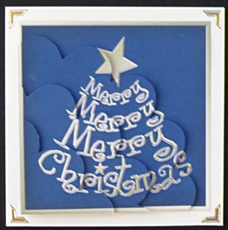 Merry Christmas Tree Shell Edged Corner Side Stacker by Suzi Cooper