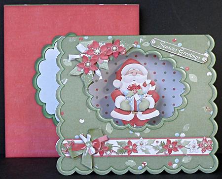 Time for Santa Scalloped Tent Card and Envelope by Suzi Cooper