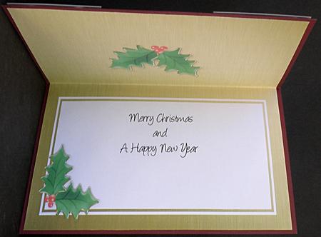 Dl Christmas Holly Landscape Inserts by Suzi Cooper