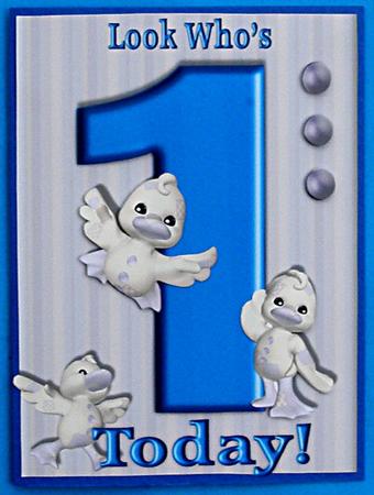 Boys Age 1 Card Front by Suzi Cooper