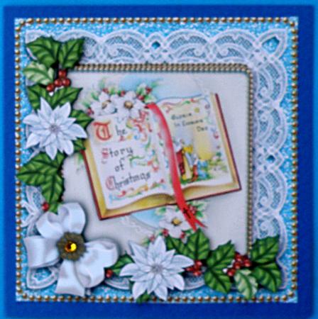 Glory Book Ice Poinsettia 3D Decoupage Step by Step Sheet by Suzi Cooper