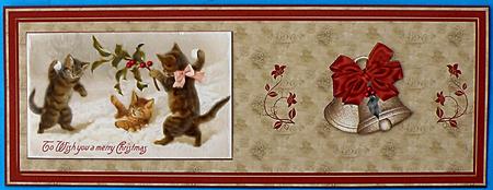 Xmas Cats Large Dl Card by Suzi Cooper