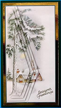 Village Church Dl Card Vintage by Suzi Cooper