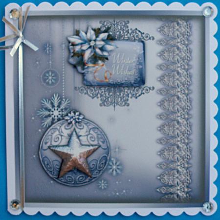 Wistful Winter Square Card Front with Step by Step by Suzi Cooper