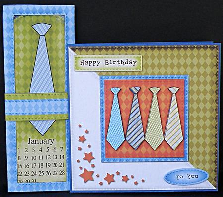 Mens Ties Everlasting Calendar Bookmark Gift Set N Quick Car by Suzi Cooper