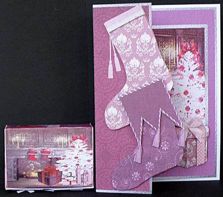 3D Over the Edge Box Card + Gift Box- the Hopes of St. Nick by Suzi Cooper
