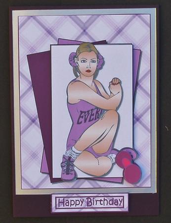 Exercise Girl Quick Card by Suzi Cooper