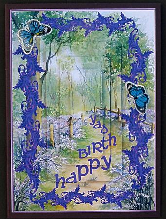 Birthday Walk in Bluebell Woods Rounded Rectangle Pyramid by Suzi Cooper